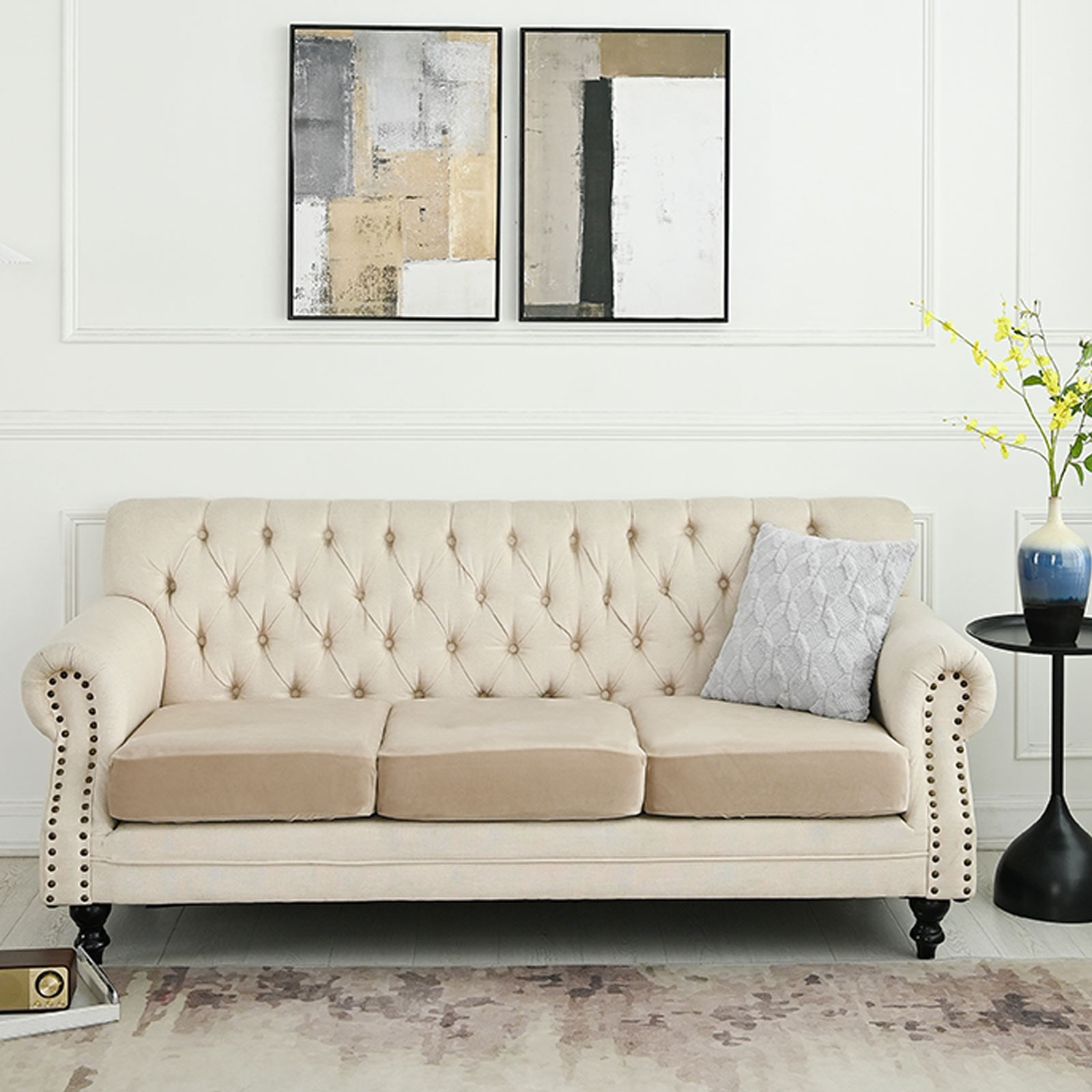 Super Stretch Individual Seat Cushion Covers,Couch Cushion Covers Slipcover Sets Thick Fabric for 19-28in Cushion