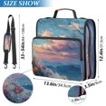 thumbnail image 3 of Haosy 3 Ring Zipper Binder with Shoulder Strap Waterproof Trapper Keeper 2 Inch D-Ring 500 Sheets Capacity, Evening Colorful Clouds, 3 of 7