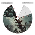 thumbnail image 2 of Lsque Zombie Flower Apocalypse Print Christmas Tree Skirt, Tree Skirt with Ties or Velcro, Perfect for Holiday Decorations, Halloween, and New Year-36", 2 of 7