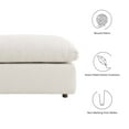 thumbnail image 6 of Modway Commix Upholstered Boucle Fabric & Solid Wood Ottoman in Ivory, 6 of 8