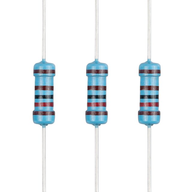 Resistencia Edgelec 100 Uds 1,2 K Ohm 1/2W (0,5 Vatios) 1% Tolerancia Resistencia Fija De Película Metálica Múltiples Valores De Resistencia Opcionales