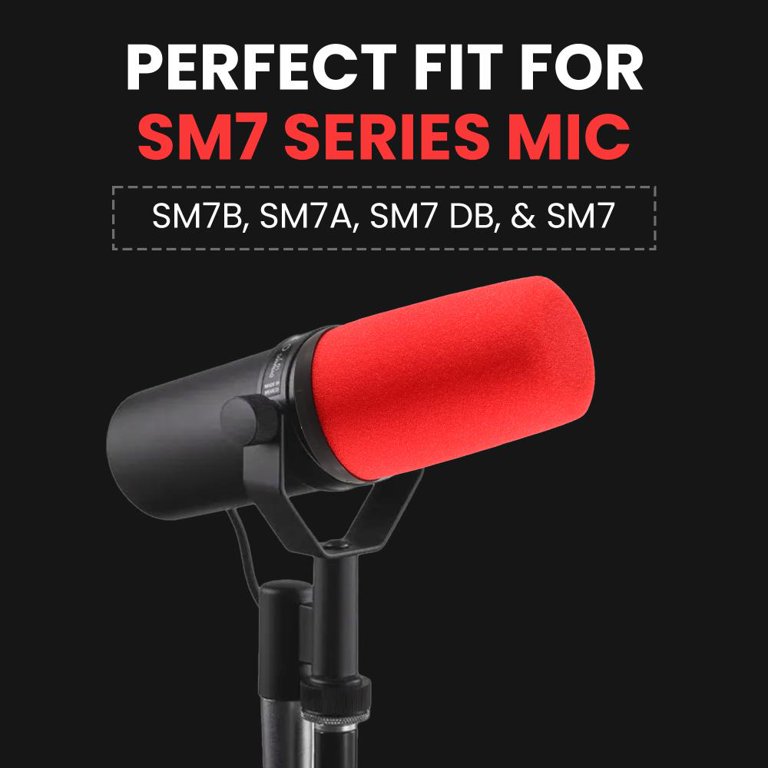 High-Density Foam Mic Covers, Replacement Windscreen for Shure SM7