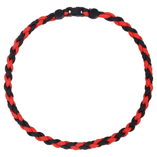 Rothco Thin Red Line Paracord Necklace - Red / Black, 20 Inches 