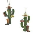 thumbnail image 1 of Western Cactus with Boot and Hat Ornaments, 4-1/4-Inch, 2-Piece, 1 of 1