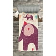 thumbnail image 3 of Ambesonne Birthday Party Quilted Bedspread Set 2 Pcs, Purple Art, Twin Size, Pink, 3 of 3
