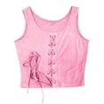 thumbnail image 4 of PBFRDSJ Gothic Crop Tank Tops for Women Y2k Lace Up Grommet Grunge Clothes Sleeveless Scoop Neck Slim Fit Going Out Shirts, 4 of 6