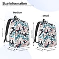 thumbnail image 3 of Picia Butterfly Printed Canvas Daypack - Stylish and Durable Vintage Compact Backpack - Class, Work, Travel, or Laptop Bookbag,Organized Compartments-Medium, 3 of 6