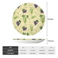 thumbnail image 2 of Picia Green And Purple Grapes Pattern Bone China Decorative Plate – Wall Decor with Stand and Adhesive, Elegant Ornament for Living Room, Office, or Entryway-8in, 2 of 6