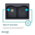 thumbnail image 3 of Elkay ELGOU3321L Gourmet 33" Double Basin Granite Composite Kitchen Sink for Undermount Installations with 40/60 Split, 3 of 7