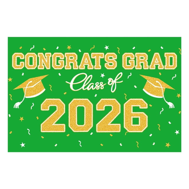 Graduation Decorations 2026 Set Congrats Grad Decor Set with Banner Porch Sign Hanging Honeycomb Centerpieces for Grad Decorations Party Supplies Set,Decoration Kit,Balloon Set,Banner Set,Table Decor