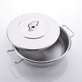 thumbnail image 2 of Korkmaz Astra Stainless Steel Dutch Oven with Lid, Encapsulated Aluminum Low Casserole 31.5 Quart, 2 of 2