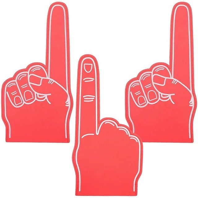 3Pcs Foams Fingers Cheerleading Foams Hand Sports Event Cheer Props Sports Accessories