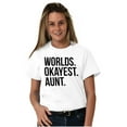 thumbnail image 5 of Worlds Okayest Aunt Niece Nephew Cute Women's Graphic T Shirt Tees Brisco Brands L, 5 of 5