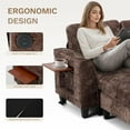 thumbnail image 4 of 118" U Shaped Sectional Couches,4 Seat Modular Sofa with 2 Ottoman and Foldable Side Table for Living Room,Brown, 4 of 7