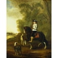 thumbnail image 3 of Style of Thomas de Keyser 12x14 Black Modern Framed Museum Art Print Titled - Portrait of an Horseman with Two Dogs (ca. 1660 - 1670), 3 of 5