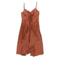 thumbnail image 1 of Vestido Acampanado con Volantes Bar III Marrón Extra Pequeño, 1 of 2