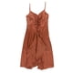 thumbnail image 1 of Vestido Acampanado con Volantes Bar III Marrón Extra Pequeño, 1 of 2
