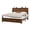 Brown, variant on Frostbloom Full Size Wooden Platform Bed Frame with Headboard, White
