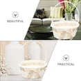 thumbnail image 5 of OATIPHO 2Pcs White Burlap Flower Basket Elegant Storage Basket for Wedding and Special Events, 5 of 7