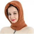 thumbnail image 2 of Muryobao Felmale Women Balaclava Beanie Fleece Hood Cycling Ski Thermal Face Cover Hat Winter Warm Cap Scarf for Cold Weather Brown, 2 of 6