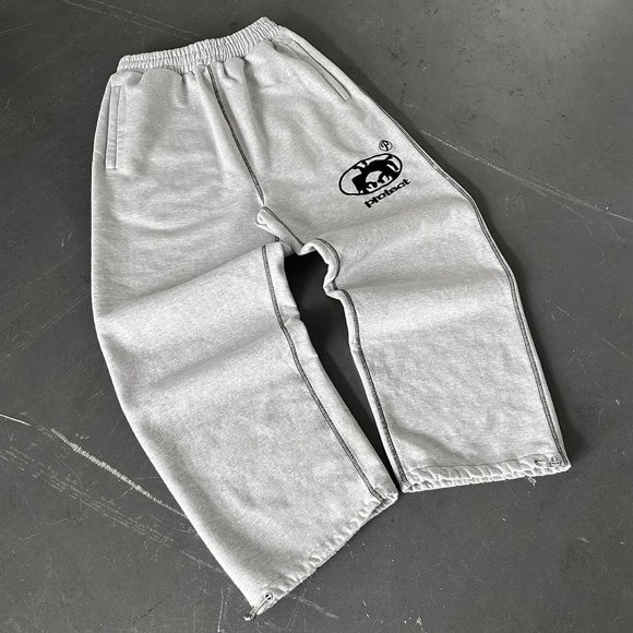 PROTECT Sweatpants Harajuku Hip Hop Letter Embroidery Streetwear Men Women Waist Drawstr Jogging Trousers Y2K Pants Casual Pants