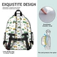thumbnail image 5 of Cartoon Tractors Hats White Pattern Backpack for School,Cute School Bag,Schoolbag with Adjustable Shoulder Straps & Padded Back,15.25"x11.5"x5.25", 5 of 5