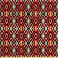 thumbnail image 1 of Tribal Fabric by the Yard Upholstery, Geometric Triangle Motif Zig Zag Folk Art Style Print, Decorative Fabric for DIY and Home Accents, Multicolor by Ambesonne, 1 of 4
