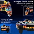 thumbnail image 5 of Wireless Controller Compatible with P4/P4 Slim/P4 Pro/Windows PC, Graffiti, 5 of 7