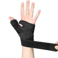 thumbnail image 3 of Minnieouse Muñequera Manga de la yema del dedo Protector de articulación transpirable Vendaje de absorción de impactos Compresión para entrenamiento guantes y mitones Negro Minnieouse AP018250-01, 3 of 6