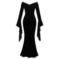 thumbnail image 4 of Disfraz Stciqok Morticia Addams para Halloween para mujer, negro, 4 of 6