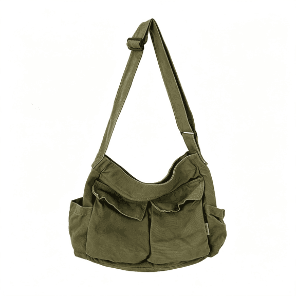 GASTROPOD Canvas Messenger Bag Large Crossbody Bag with Multiple Pockets Casual Shoulder Tote Bag for Women and Men Messenger Bag for Men