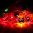 thumbnail image 3 of La secuencia de la calabaza de 20 LED con pilas interior enciende las lámparas de la decoración del partido de Halloween los 2m coloridos, 3 of 6