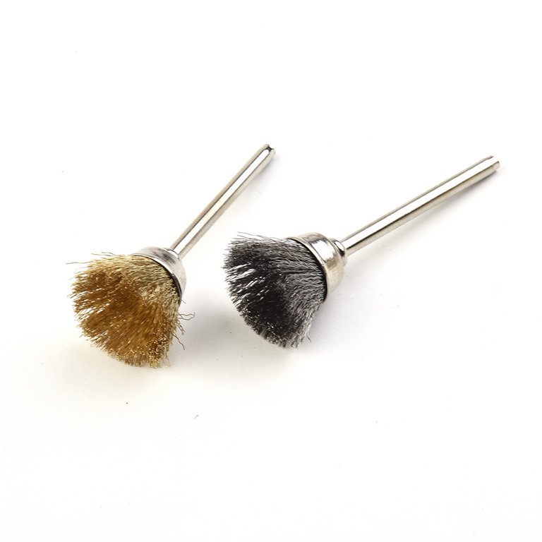 20 Spazzole In Ottone Per Mini Trapano &ndash; Attacco 3mm &ndash; ATOPLEE