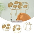 thumbnail image 6 of CoudarTitie Wall Hook Coat Hook Leaf Design Heavy Duty Multifunctional Modern Decorative for Curve 4 Hooks, 6 of 9