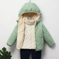 thumbnail image 2 of Povozer Baby Girls Winter Fleece Coat Toddler Puffer Jacket Infant Outerwear(Green,18-24M), 2 of 3