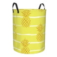 thumbnail image 2 of Haiem Gold Pineapple Leather Dirty Clothes Laundry Basket,Sturdy & Waterproof,Collapsible Round Design For Efficient Space Management,Multi-Purpose Storage Basket, 2 of 8