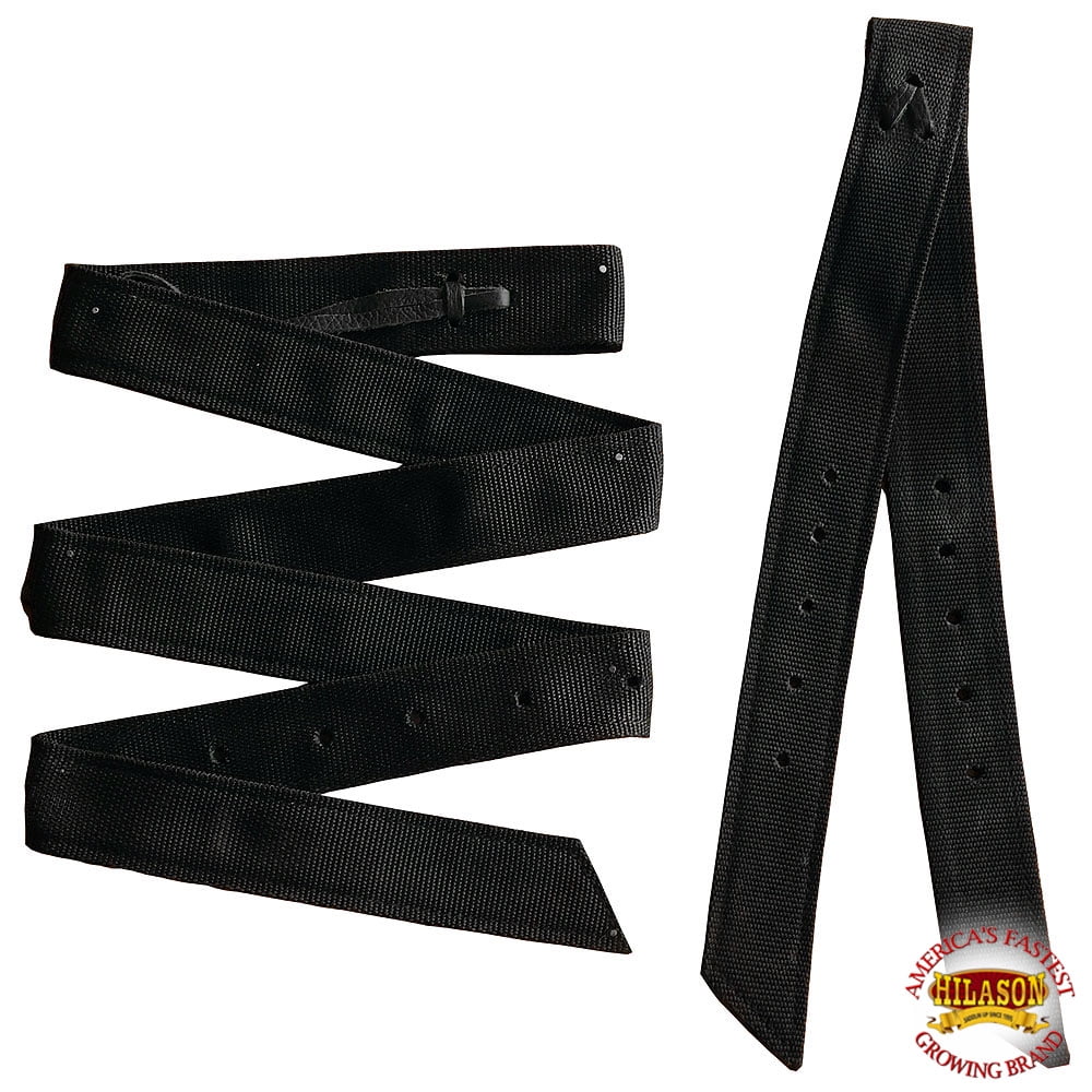 Tie Strap And Off Billet Premium Double Nylon Cinch Set Black Hilason