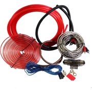 4 Gauge Car Audio Wiring Kit, 2300W Amplifier Install Cable Set with ANL Fuse, RCA & Speaker Wires, Complete for Subwoofer & Amp Systems