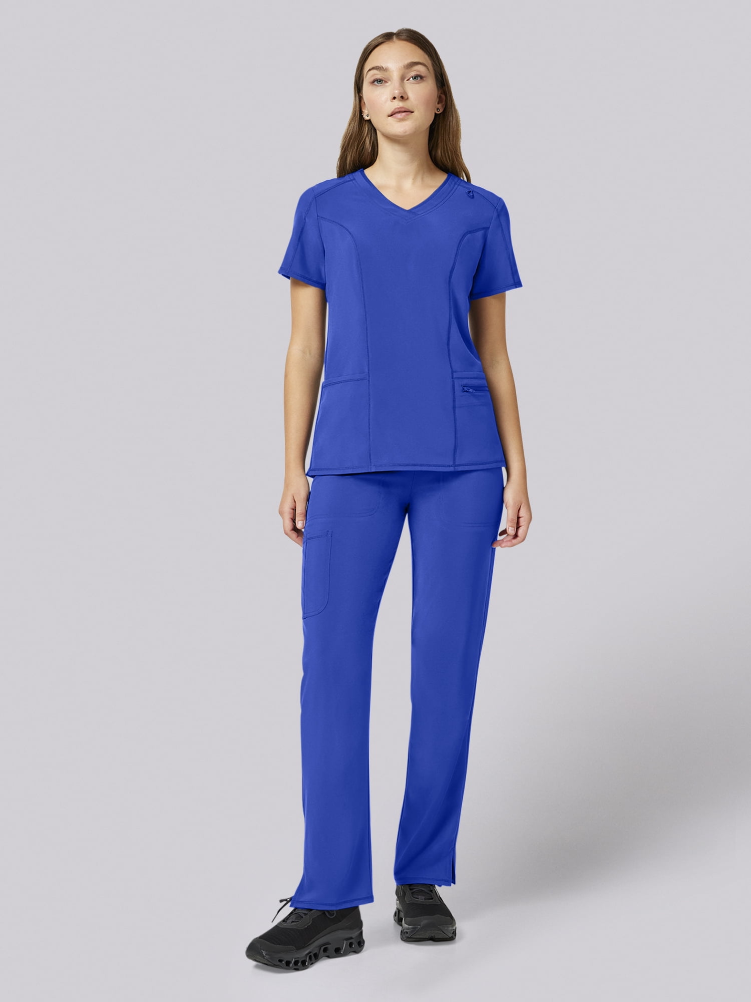 Scrubstar Performance Women’s Shaped Antimicrobial Mesh Panel V-Neck Scrub Top, Sizes XS–3XL