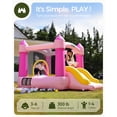 thumbnail image 2 of Bounce House Outfunny Indoor con tobogán para niños de 3 a 6 años, color rosa, 2 of 7