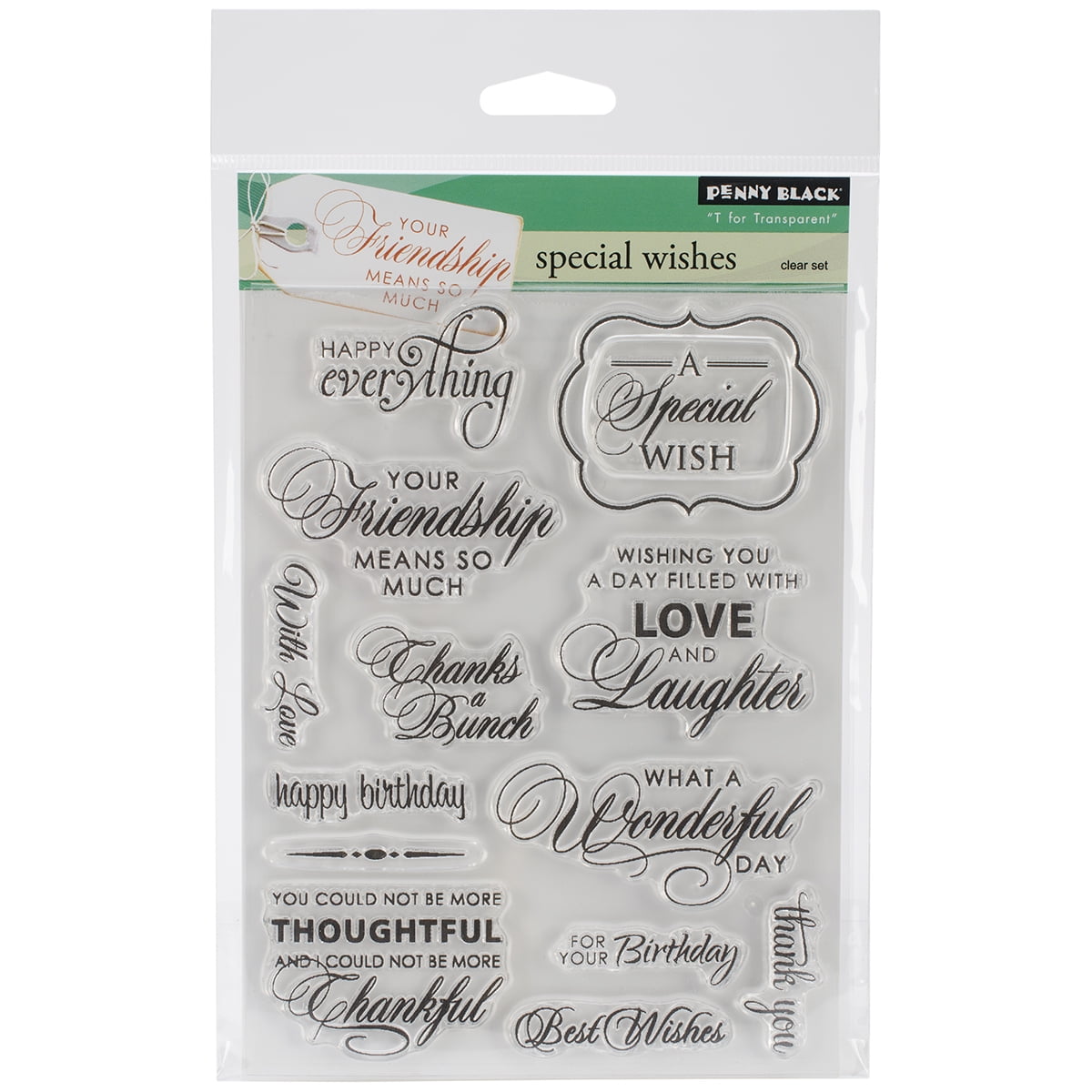 Penny Black Clear Stamps 5, in Gomma, Motivo x 6,5 Heartfelt Fogli