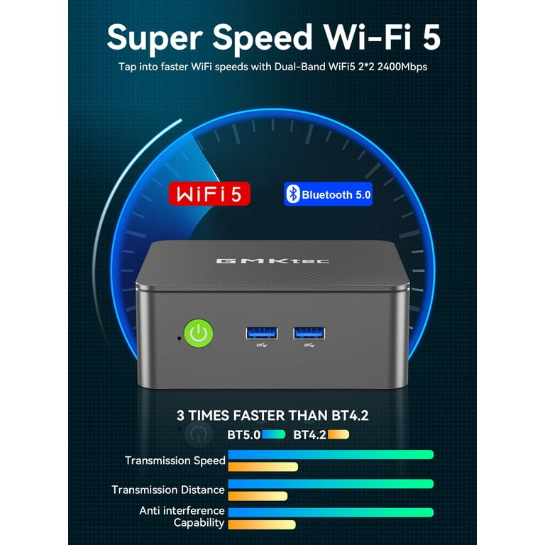 GMKtec Mini PC, Intel Alder Lake N95(Up to 3.4GHz), 8GB DDR4 128GB