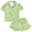 Light Green Avocado Fruit, variant on Aideaone Girls Satin Pajama Set Short Sleeve Button Down Silk Sleepwear 2 Piece Summer Loungewear for Child Girl 6-14Y