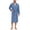 Blue, variant on Mens Robe Lightweight 100% Cotton Summer Bathrobe Knit Long Sleeve Kimono Robe with Pockets (Blue, 2XL)