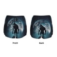 thumbnail image 5 of Lsque Moon Wolf Warrior Printed Women's Running Shorts with Liner Pockets,Elastic Quick Dry Workout Athletic Gym Yoga Shorts,Womens High Waist Shorts-, 5 of 9