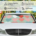 thumbnail image 4 of Car Windshield Sunshade Hearts Valentine's Day Spring Striped Geometric Birthday Party Wedding Sun Visor Protector Foldable Cover For Car Truck SUV Van Women Men 51x27.5inch Keep Vehicle Cool, 4 of 5