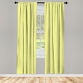 thumbnail image 2 of Ambesonne Floral 4-Panel Curtains, Minimal Petals Repetition, 56"x63", Pale Avocado Green White, 2 of 4