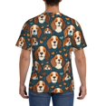 thumbnail image 3 of Vsdgher Cute Puppy Print Men's Dry Fit Mesh Athletic Shirts Moisture Wicking Tennis T-Shirt Tops, 3 of 9