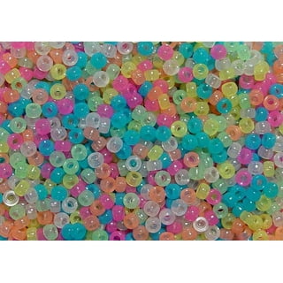 BeadTin Neon Bright Multi 6.5mm Mini Barrel Pony Beads (1000pcs)