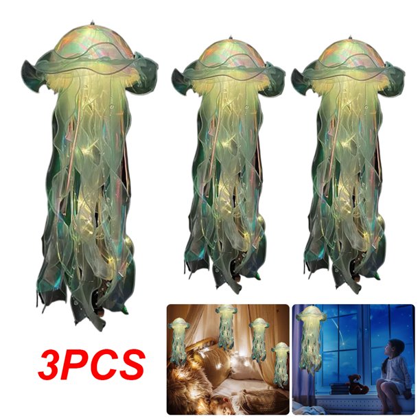 Nocturna Creativa Ambiente Medusa 3 Piezas para Habitación (amarillo)